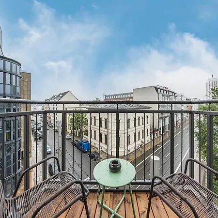 Stylisches Zentrales City-Apartment Mit 2 Balkonen Leipzig Extérieur photo